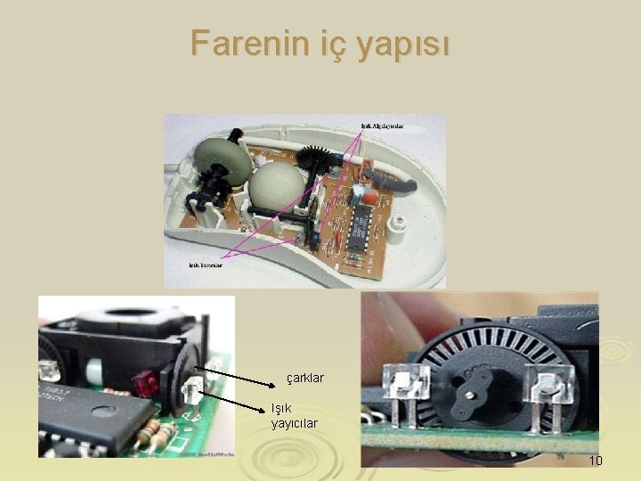 Farenin iç yapısı çarklar Işık yayıcılar 10 