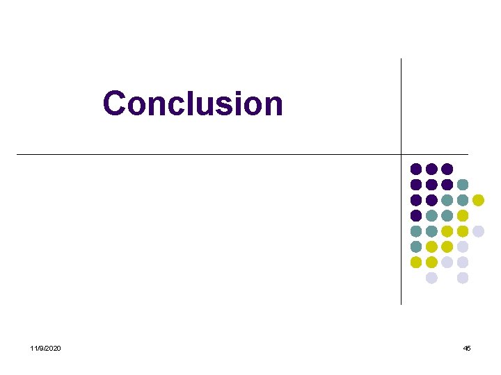 Conclusion 11/9/2020 45 