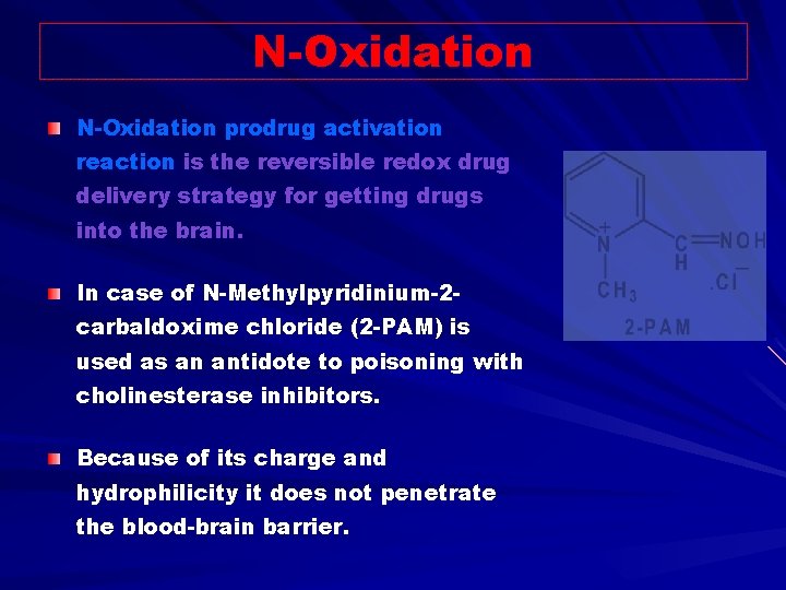 N-Oxidation prodrug activation reaction is the reversible redox drug delivery strategy for getting drugs