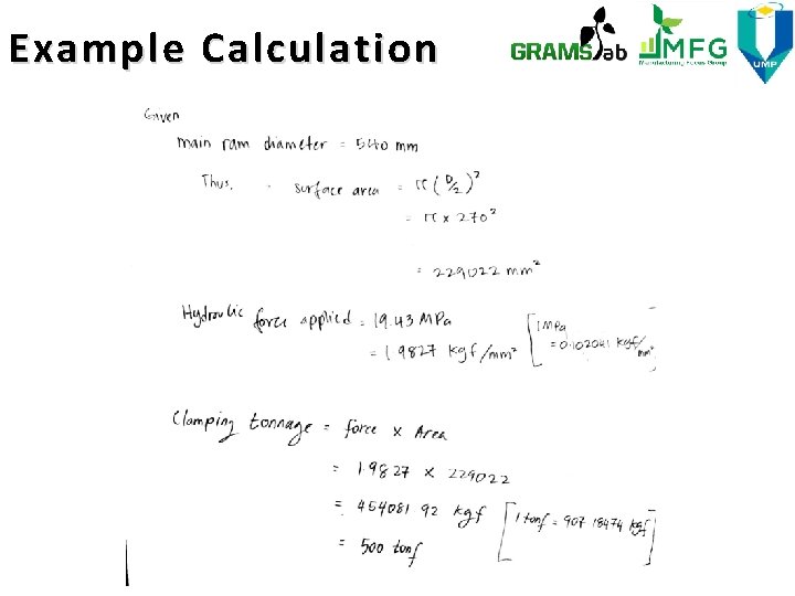 Example Calculation 