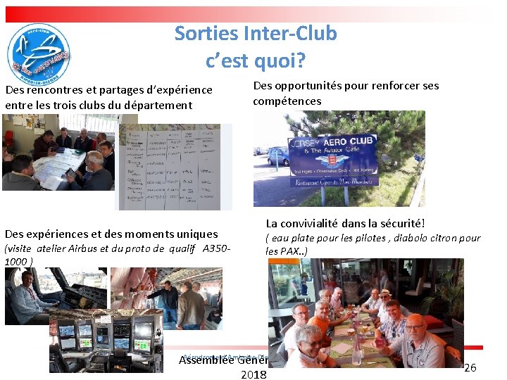 Sorties Inter-Club c’est quoi? Des rencontres et partages d’expérience entre les trois clubs du