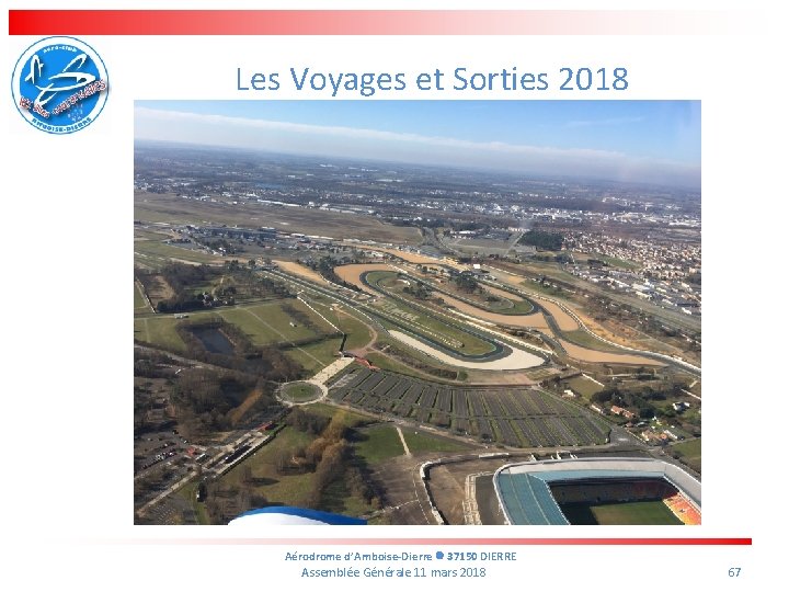 Les Voyages et Sorties 2018 Aérodrome d’Amboise-Dierre 37150 DIERRE Assemblée Générale 11 mars 2018