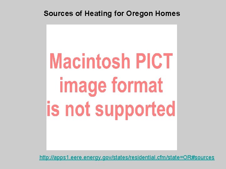 Sources of Heating for Oregon Homes http: //apps 1. eere. energy. gov/states/residential. cfm/state=OR#sources 