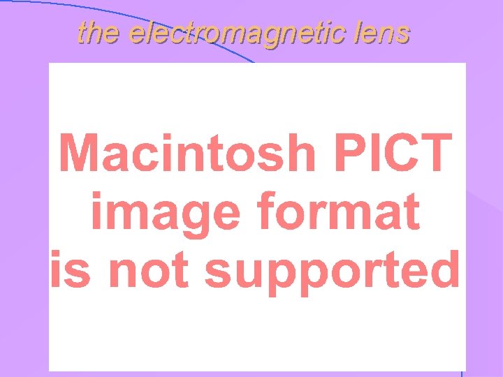 the electromagnetic lens 