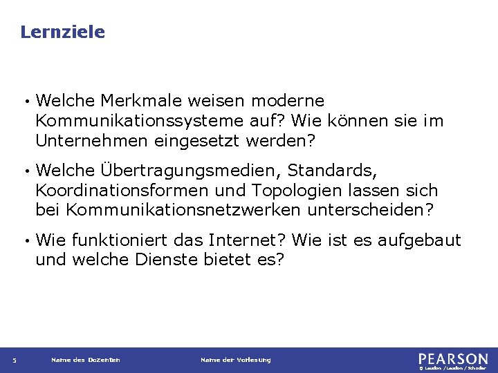 Lernziele 5 • Welche Merkmale weisen moderne Kommunikationssysteme auf? Wie können sie im Unternehmen