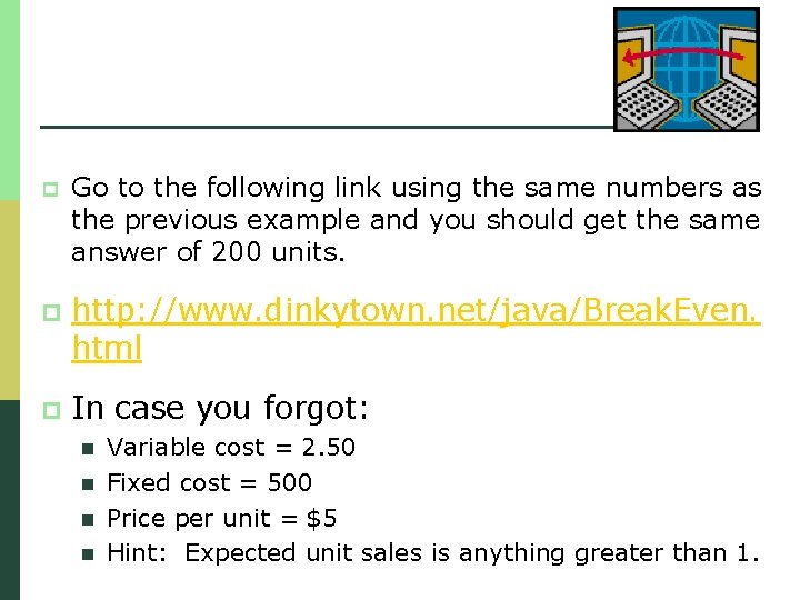 p Go to the following link using the same numbers as the previous example