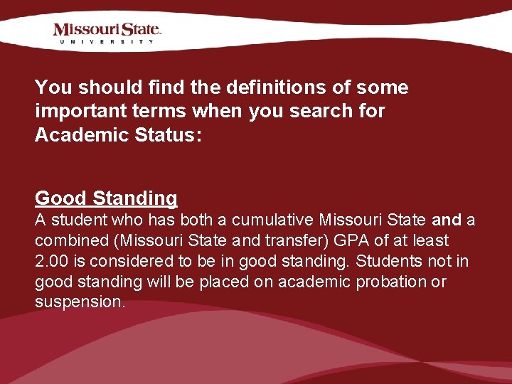 Understanding Academic Probation Academic Rules and Regulations Presented