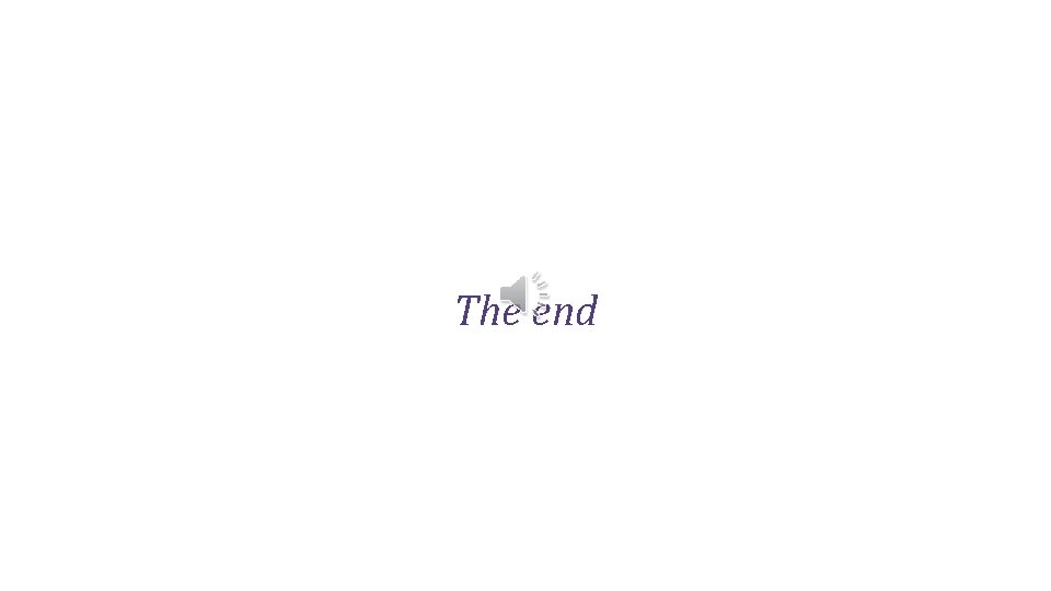 The end 