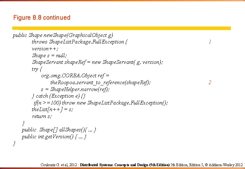 Figure 8. 8 continued public Shape new. Shape(Graphical. Object g) throws Shape. List. Package. Figure 8. 8 continued public Shape new. Shape(Graphical. Object g) throws Shape. List. Package.