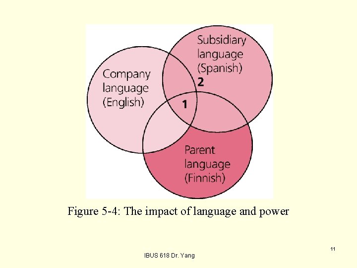 Figure 5 -4: The impact of language and power 11 IBUS 618 Dr. Yang