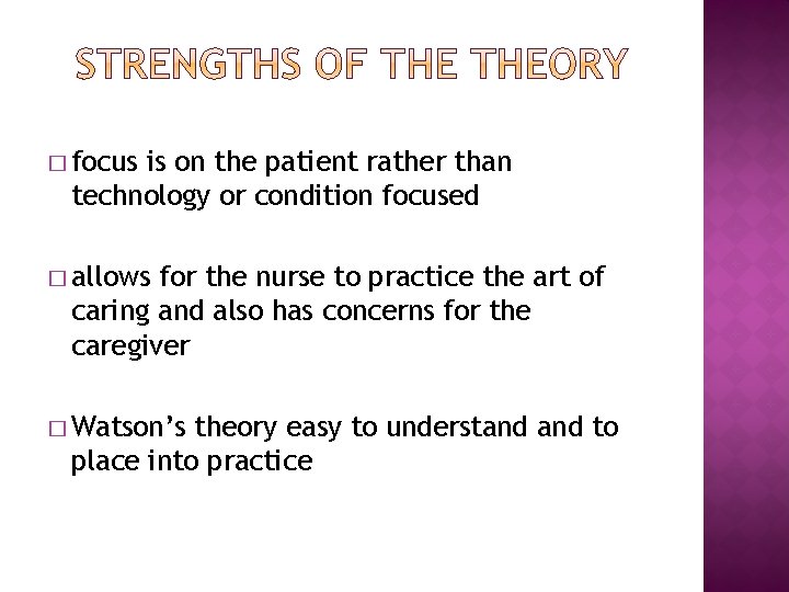 � focus is on the patient rather than technology or condition focused � allows