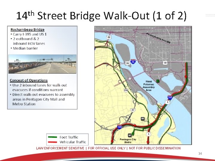 14 th Street Bridge Walk-Out (1 of 2) LAW ENFORCEMENT SENSITIVE | FOR OFFICIAL