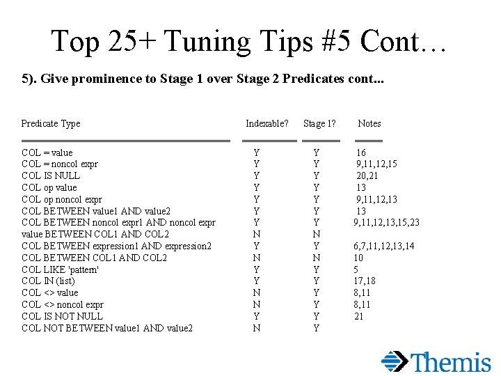 Top 25+ Tuning Tips #5 Cont… 5). Give prominence to Stage 1 over Stage