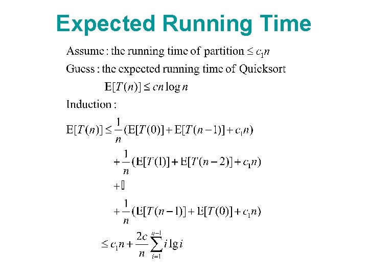 Expected Running Time 