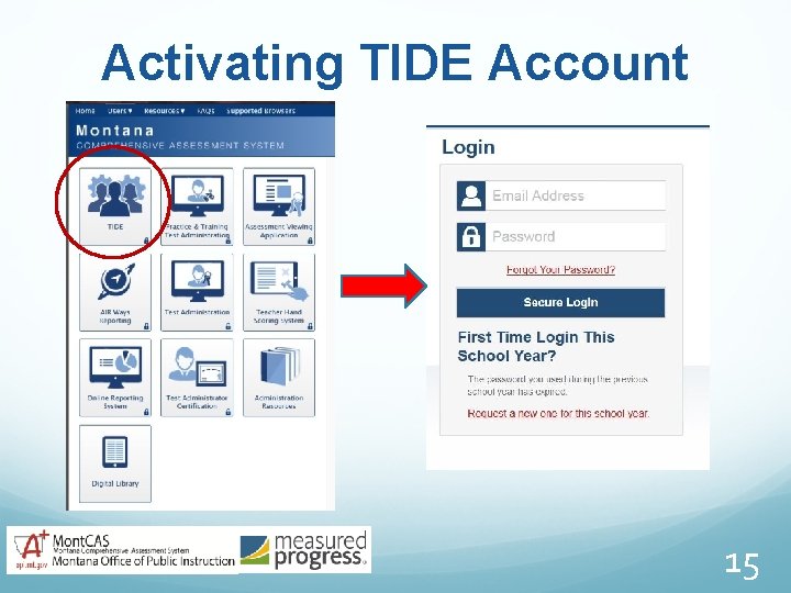 Activating TIDE Account 15 