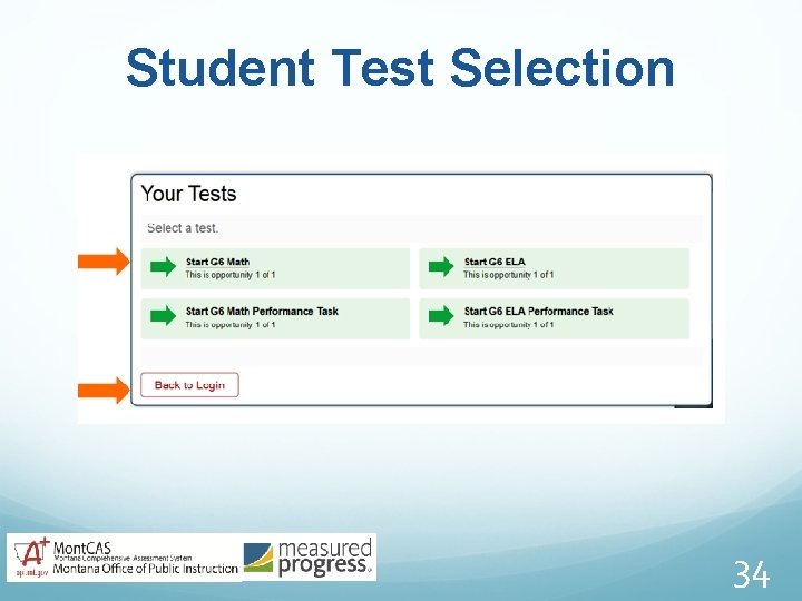 Student Test Selection 34 