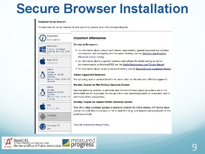 Secure Browser Installation 9 