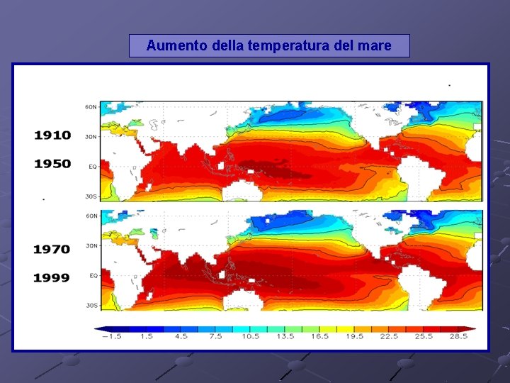 Aumento della temperatura del mare 