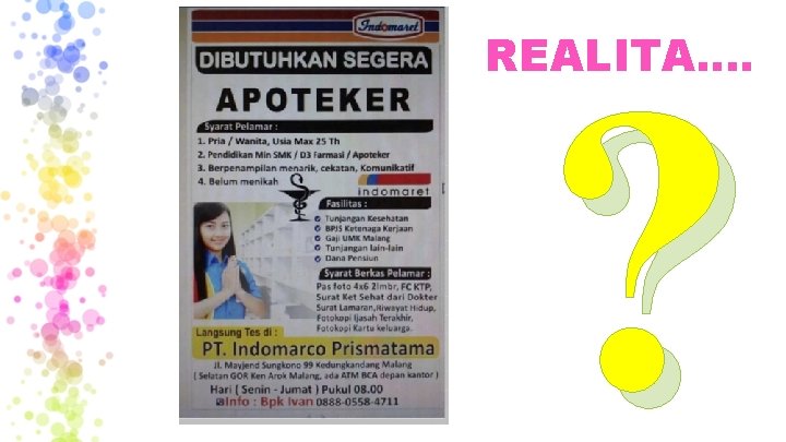 REALITA…. ? REALITA…. ?