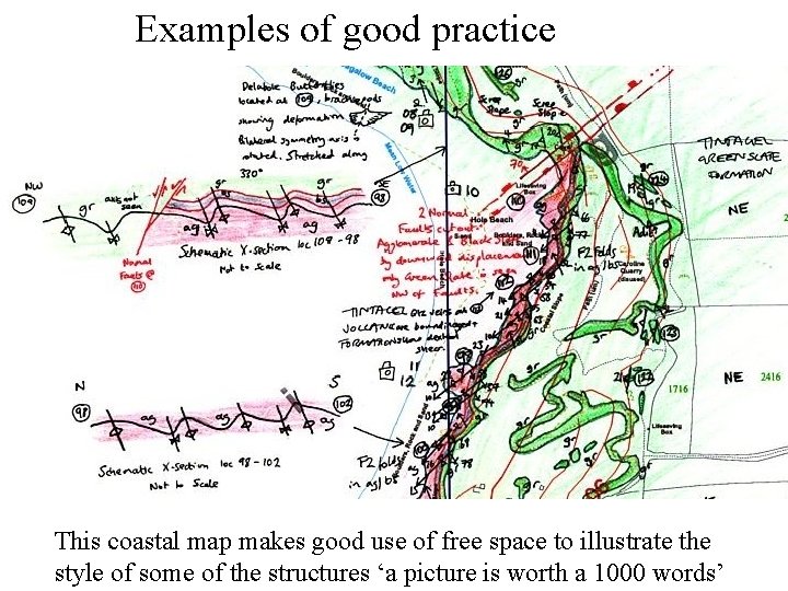 Examples of good practice This coastal map makes good use of free space to