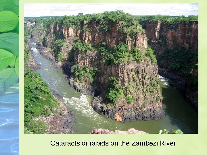 Cataracts or rapids on the Zambezi River 