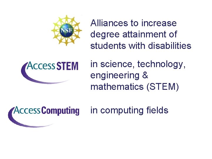 Alliances to increase degree attainment of students with disabilities in science, technology, engineering &