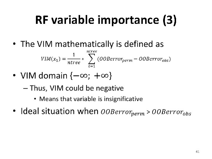 RF variable importance (3) • 41 