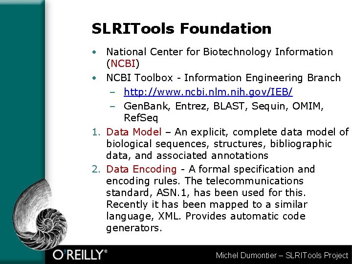 SLRITools Foundation • National Center for Biotechnology Information (NCBI) • NCBI Toolbox - Information