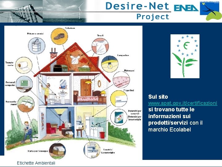 Sul sito www. apat. gov. it/certificazioni si trovano tutte le informazioni sui prodotti/servizi con