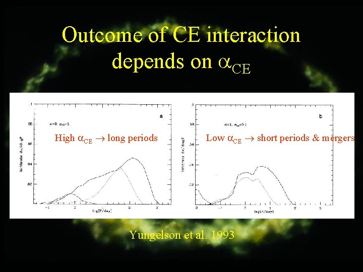 Outcome of CE interaction depends on CE High CE long periods Low CE short