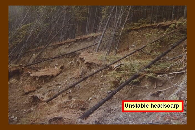 Unstable headscarp 