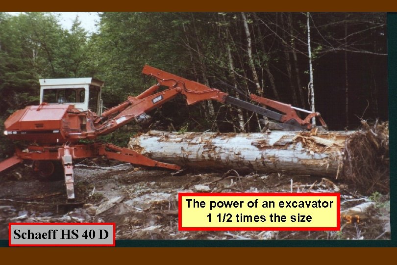 The power of an excavator 1 1/2 times the size Schaeff HS 40 D