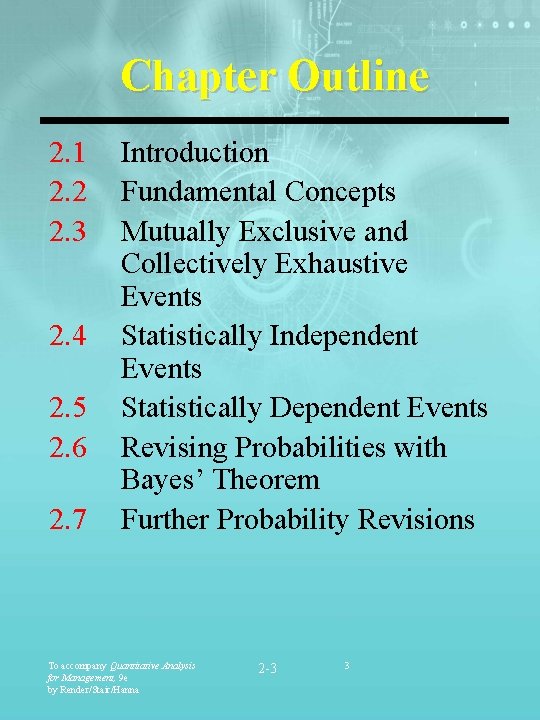 Chapter Outline 2. 1 2. 2 2. 3 2. 4 2. 5 2. 6