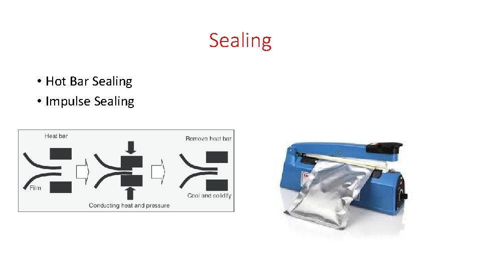 Sealing • Hot Bar Sealing • Impulse Sealing 