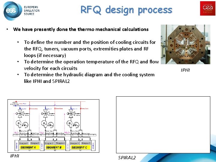 RFQ design process • We have presently done thermo mechanical calculations • To define