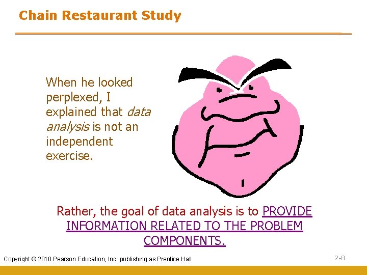 Chain Restaurant Study When he looked perplexed, I explained that data analysis is not