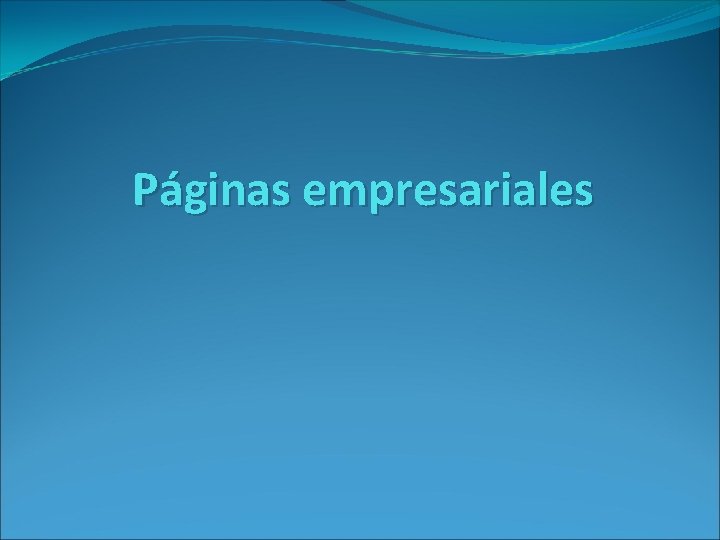 Páginas empresariales 
