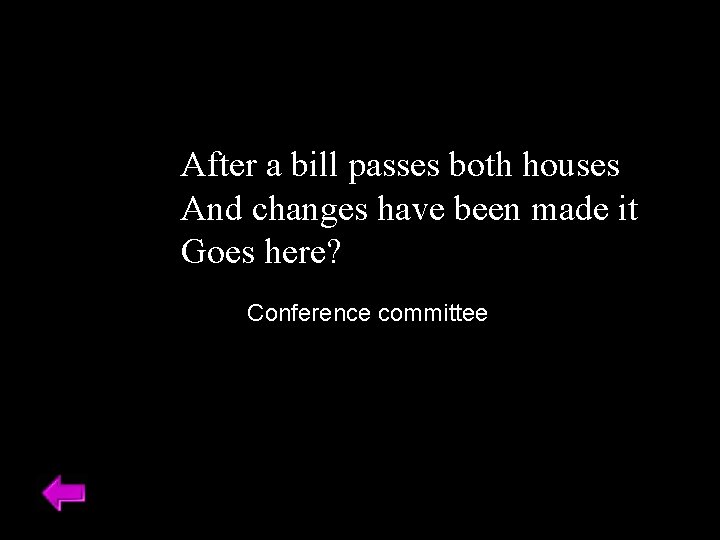 After a bill passes both houses And changes have been made it Goes here?
