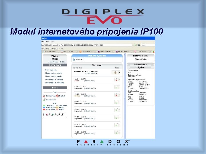 Modul internetového pripojenia IP 100 