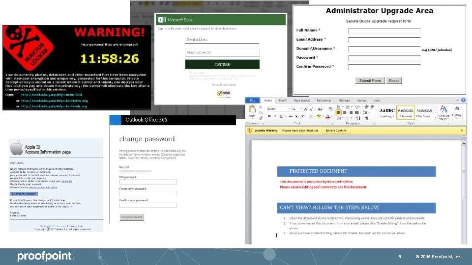 5 © 2016 Proofpoint, Inc. 