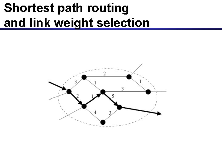 Shortest path routing and link weight selection 