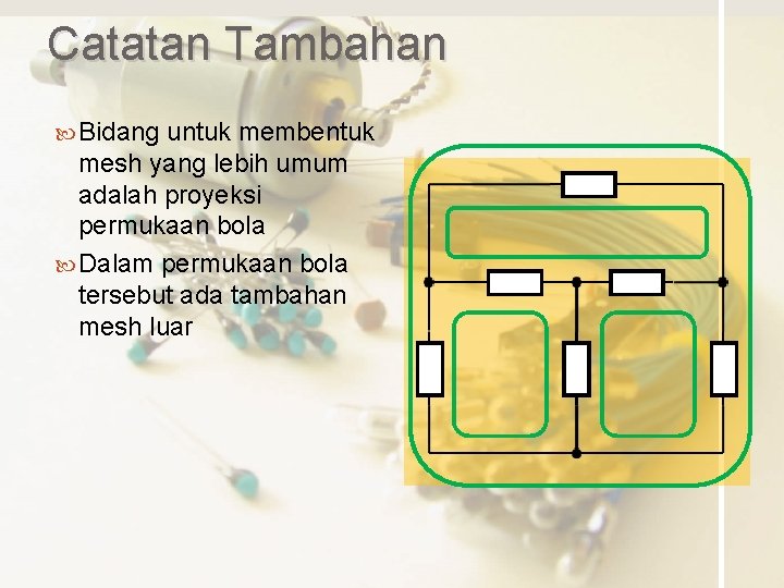 Catatan Tambahan Bidang untuk membentuk mesh yang lebih umum adalah proyeksi permukaan bola Dalam