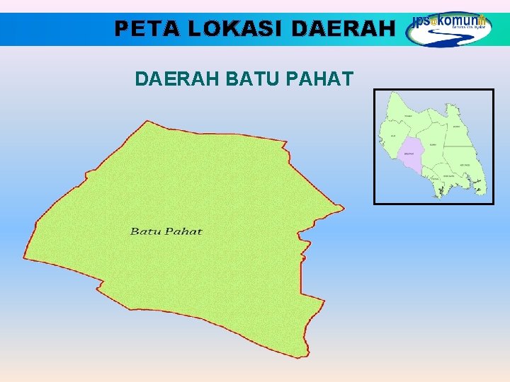 PETA LOKASI DAERAH BATU PAHAT 