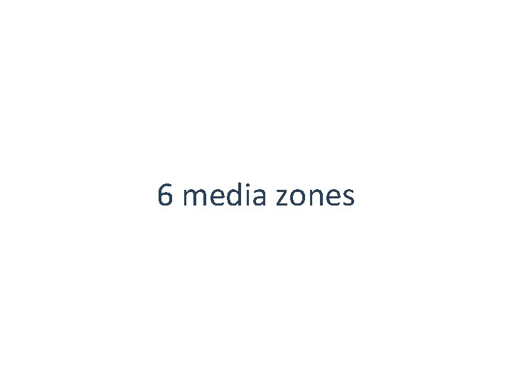 6 media zones 