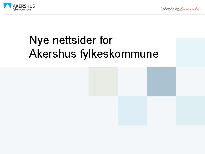 Nye nettsider for Akershus fylkeskommune 