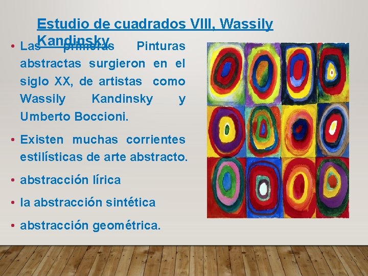 Estudio de cuadrados VIII, Wassily • Las. Kandinsky primeras Pinturas abstractas surgieron en el