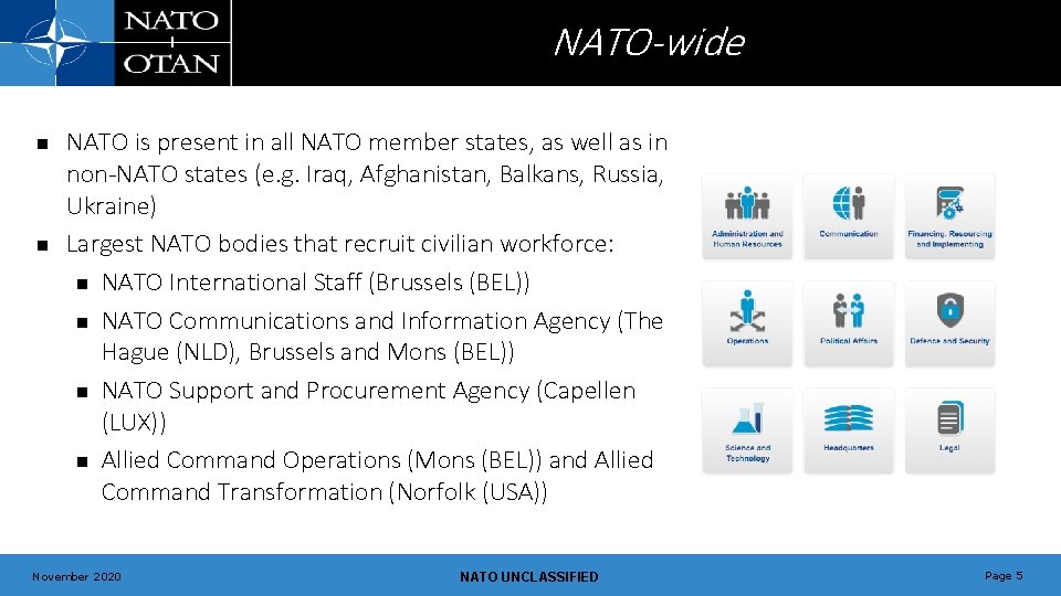 NATO-wide n n NATO is present in all NATO member states, as well as