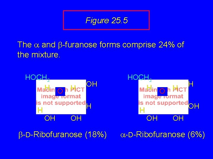 Figure 25. 5 The a and b-furanose forms comprise 24% of the mixture. HOCH