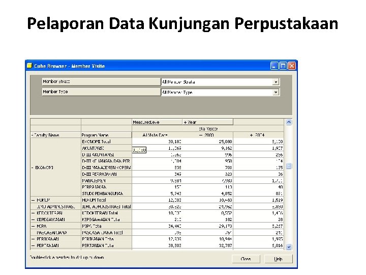 Pelaporan Data Kunjungan Perpustakaan 