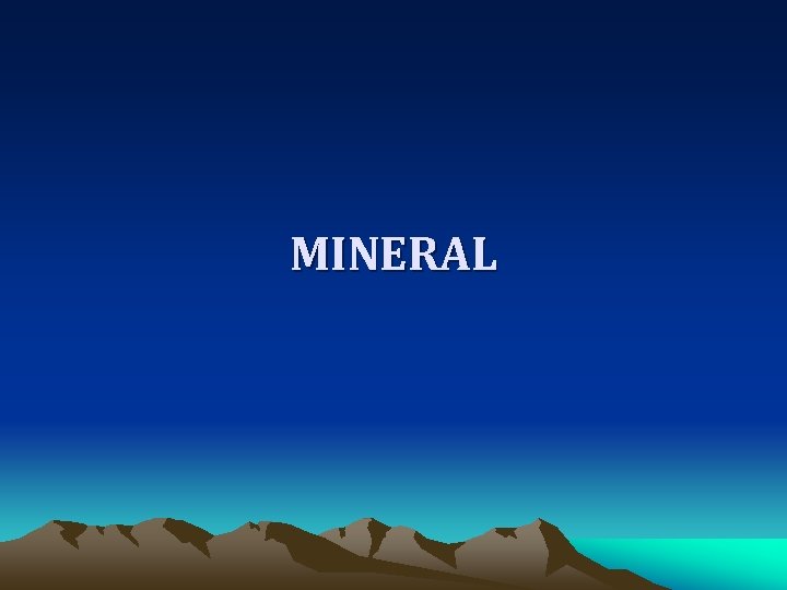 MINERAL 